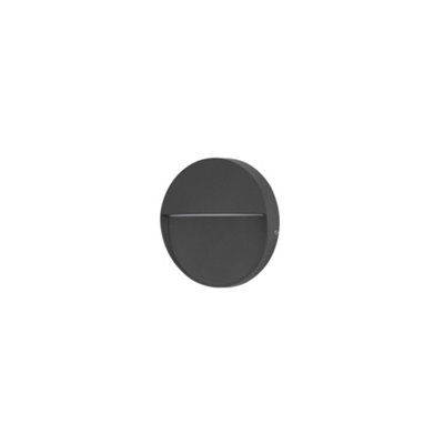 B&Q -  Luminosa Nod Round Led Outdoor Recessed Wall Lamp BlackOpalWarm-White 3000KIp65