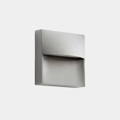 Luminosa Lighting Luminosa Sam Outdoor Flush Wall Lamp 14Cm GreySemitransparent Led 3.5W Cct 2700-3200-4000K Ip66 On-Off from B&Q