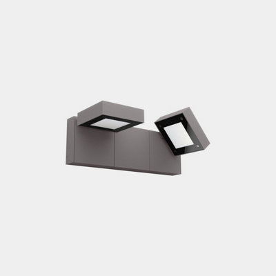 Luminosa Lighting Luminosa Modis Outdoor Modern Wall Lamp 43Cm Grey Led 26.4W Cct 2700-3200-4000K Ip66 On-Off from B&Q