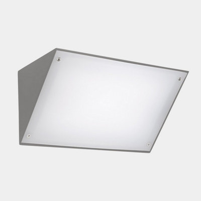 Luminosa Lighting Luminosa Curie Outdoor Wall Down Lamp 35Cm Grey Led 28.9W Cct 2700-3200-4000K Ip65 On-Off from B&Q