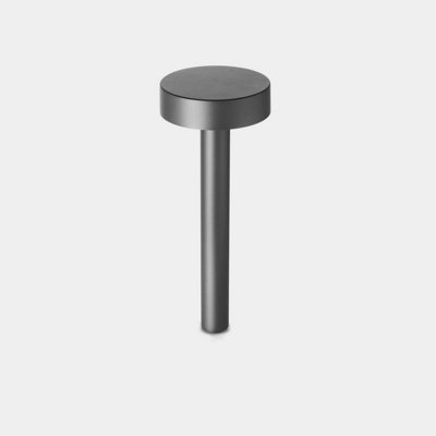 Luminosa Lighting Luminosa Orbit Covered Outdoor Pedestal Light 50Cm Urban Grey Led 11.5W Cct 2700-3200-4000K Ip66 On-Off from B&Q