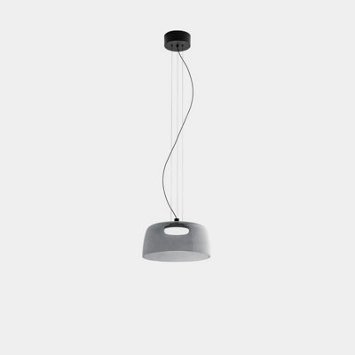 Luminosa Lighting Luminosa Levels Single Dome 32Cm Dome Pendant Ceiling Light BlackFumé Led 19W Cct 2700-3000-4000K Phase Cut Dimming from B&Q
