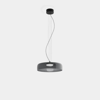 Luminosa Lighting Luminosa Levels Single Dome 42Cm Dome Pendant Ceiling Light BlackFumé Led 19W Cct 2700-3000-4000K Phase Cut Dimming from B&Q