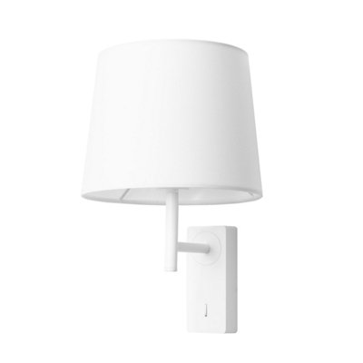 Luminosa Lighting Luminosa Aura Wall Lamp With Shade WhiteE27