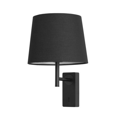 Luminosa Lighting Luminosa Aura Wall Lamp With Shade BlackE27