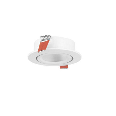 Luminosa Lighting Luminosa Sicro Adjustable 8Cm Recessed Downlight White Gu10 8W from B&Q