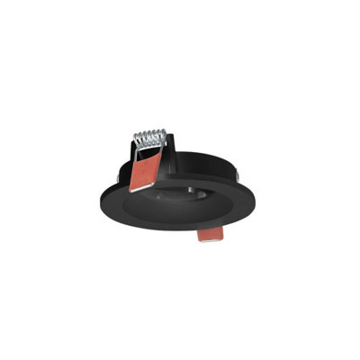 Luminosa Lighting Luminosa Sicro Fixed 8Cm Recessed Downlight Black Gu10 8W from B&Q