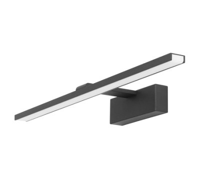 Luminosa Lighting Luminosa Nora Led Bathroom Over Mirror Light BlackTintedNeutral-White 4000KIp44 from B&Q