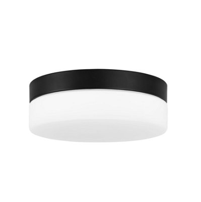 Luminosa Lighting Luminosa Giro Led Outdoor Flush BlackOpal3000-4000KIp44