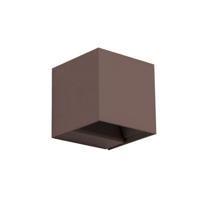Luminosa Lighting Luminosa Rex Outdoor Up Down Wall Lamp Brown Led 6.6W 3000K Ip54 On-Off from B&Q