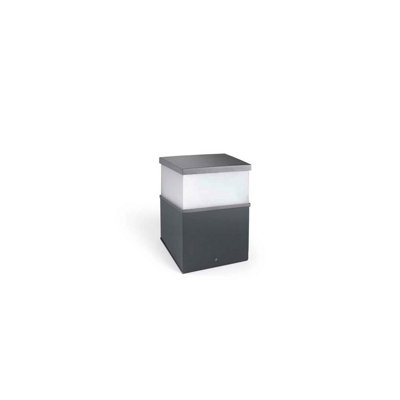 Luminosa Lighting Luminosa Cubik Outdoor Pedestal Light 20.1Cm Urban GreyMatt Led 17.5W Cct 2700-3200-4000K Ip65 On-Off from B&Q