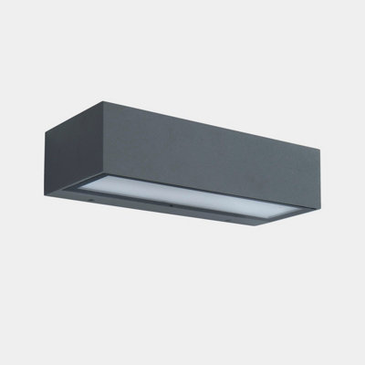 Luminosa Lighting Luminosa Nemesis Outdoor Up Down Wall Lamp GreyTinted Led 8.8W Cct 2700-3200-4000K Ip65 On-Off from B&Q