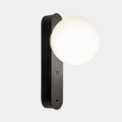 Luminosa Lighting Luminosa Perlina Usb Globe Wall Lights Black Led 8.8W Cct 2700-3000-4000K Touch Dimming from B&Q