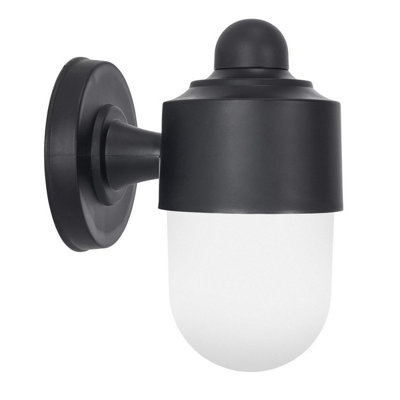 Luminosa Lighting Luminosa Alan Round Outdoor Wall Lantern Black E27 15W Ip44 from B&Q
