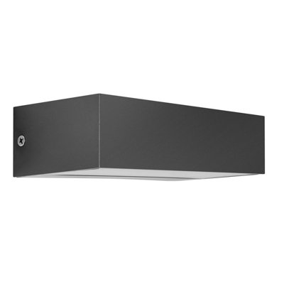Luminosa Lighting Luminosa Ara Outdoor Wall Down Lamp Urban Grey Led 9.3W 4000K Ip65 On-Off from B&Q