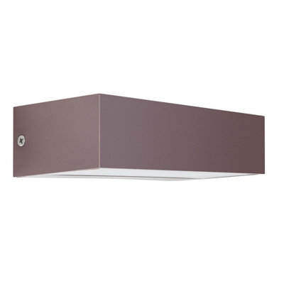 Luminosa Lighting Luminosa Ara Outdoor Wall Down Lamp Brown Led 9.3W 4000K Ip65 On-Off from B&Q