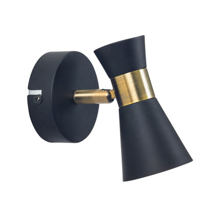 Luminosa Lighting Luminosa Eufo Single Spotlight BlackGold Gu10 8W from B&Q