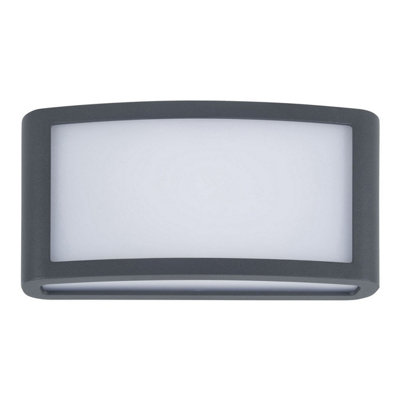 Luminosa Lighting Luminosa Zenitha Diffuser Outdoor Flush Wall Lamp Black Led 12W 3000K Ip54 On-Off from B&Q