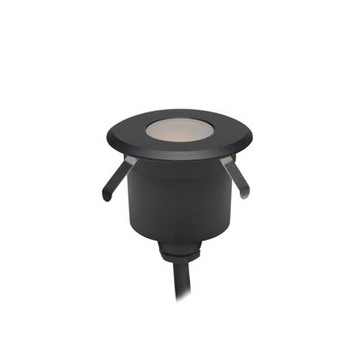 Luminosa Lighting Luminosa Senya Outdoor Recessed Ground Light 4Cm BlackTinted Led 1.2W 3000K Ip65 On-Off from B&Q