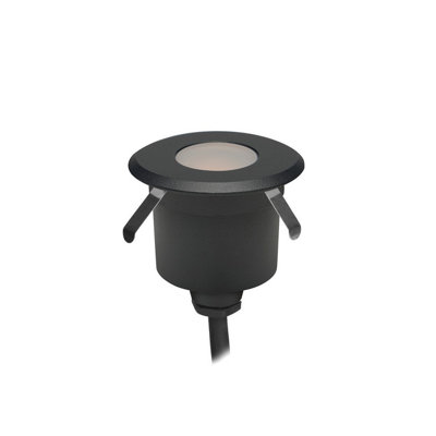 Luminosa Lighting Luminosa Senya Outdoor Recessed Ground Light 5.9Cm BlackTinted Led 2.2W 3000K Ip65 On-Off from B&Q