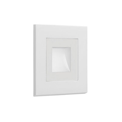 Luminosa Lighting Luminosa Click Outdoor Recessed Wall Lamp White Led 1.4W 3000K Ip65 On-Off from B&Q