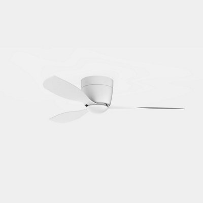 Luminosa Lighting Luminosa Bora 124Cm Ceiling Fan WhiteSandblasted Led 18W Cct 2700-4000-6000K On-Off from B&Q