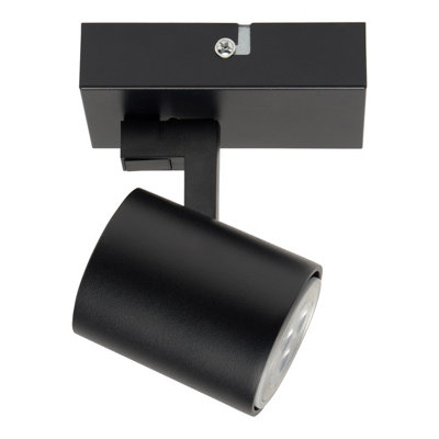 Luminosa Lighting Luminosa Kaplan Single Spotlight Black Gu10 8W from B&Q