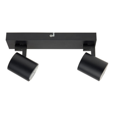 Luminosa Lighting Luminosa Kaplan Twin Ceiling Spotlight Black Gu10 24W from B&Q