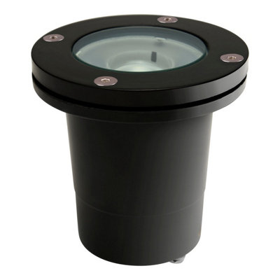 Luminosa Lighting Luminosa Tidian Outdoor Recessed Ground Light Black Led 3.8W 3000K Ip65 On-Off from B&Q