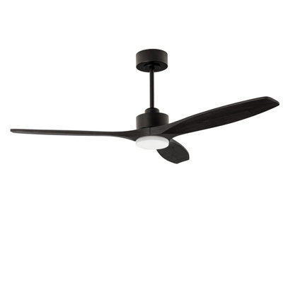 Luminosa Lighting Luminosa Stem 133Cm Ceiling Fan Black With Black BladesSandblasted Led 20.2W Cct 3000-4000-5000K On-Off from B&Q