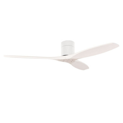 Luminosa Lighting Luminosa Stem 132Cm Ceiling Fan White With White Blades