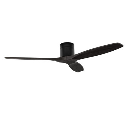 Luminosa Lighting Luminosa Stem 132Cm Ceiling Fan Black With Black Blades