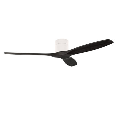 Luminosa Lighting Luminosa Stem 132Cm Ceiling Fan White With Black Blades