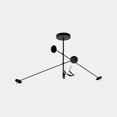 Luminosa Lighting Luminosa Invisible Integrated Led Semi Flush Ceiling Light BlackTinted 28.5W Cct 2700-3000K Phase Cut Dimming from B&Q