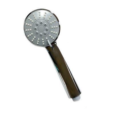 Nes Home Bathroom Adjustable Showerhead 3 Mode Chrome Round Handset (Abs) from B&Q