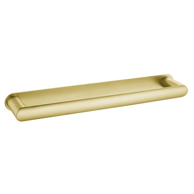 B&Q -  Brushed Brass Round Edge Single Bar Towel Rail Holder