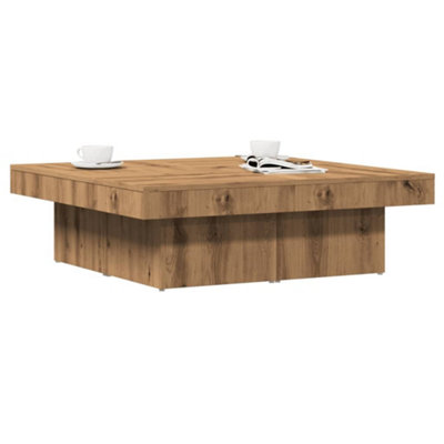 Berkfield Coffee Table Artisan Oak 90X90X28 Cm Engineered Wood from B&Q