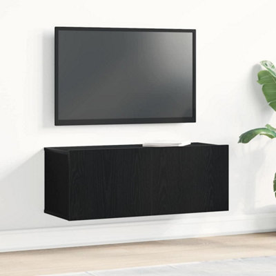 Berkfield Black Oak Tv Stand 80X30X30 Cm Made Of Engineered Wood from B&Q