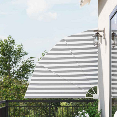 Berkfield Balcony Privacy Screen Anthracite And White 140 X 140 Cm Fabric from B&Q