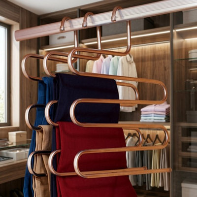  - Multi-Layer Pants Trouser Hanger For Closet Storage And Space-Saving Organization