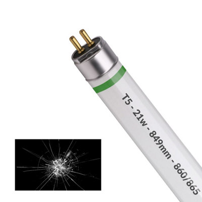849mm 21w T5 Shatterproof Fluorescent Tube - Daylight