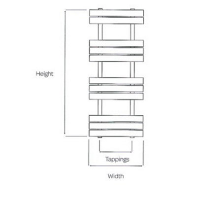 850mm (H) x 500mm (W) - Anthracite Matt - Vertical Bathroom Towel Radiator (Lincoln) - (0.85m x 0.5m)