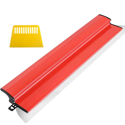 80Cm Red Drywall Finishing Smoothing Spatula Plaster Skimming Blade Trowel Wall Tool from B&Q