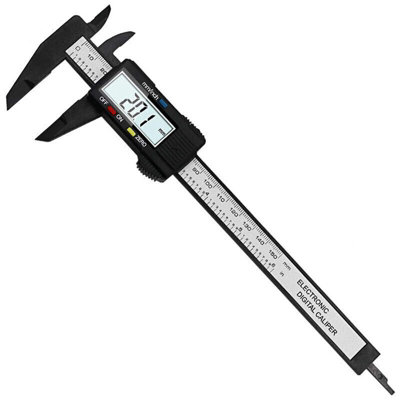  - 6" Lcd Digital Vernier Caliper Black Micrometer Measure Tool Gauge Ruler 150mm