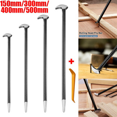 4 Pcs Drop-Forged Steel Pry Bars / Crow Bars 150mm500mm from B&Q