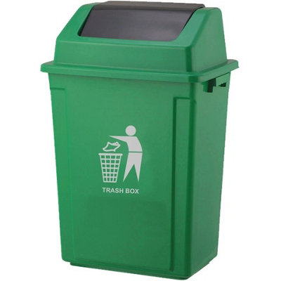 Recycling Swing Trash Can Bin Large Plastic Rubbish Waste Dustbin Home Kitchen from B&Q