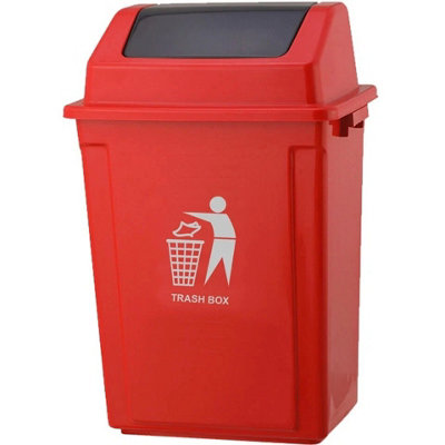 Recycling Swing Trash Can Bin Large Plastic Rubbish Waste Dustbin Home Kitchen from B&Q