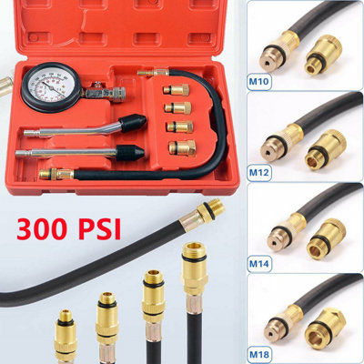 Car Petrol Engine Cylinder Pressure Tester Compression Gauge Test Tool Kit Set from B&Q