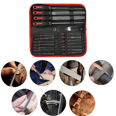 Hi-Spec 20 Pcs Metal Hand & Needle File Tool Set Large Fine Micro Steel from B&Q