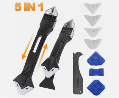  - 10Pcs Silicone Sealant Remover Spreader Tool Kit Scraper Caulking Mould Removal